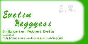 evelin meggyesi business card